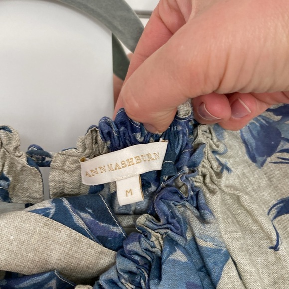 Ann Mashburn linen blend floral maxi dress - Picture 4 of 11